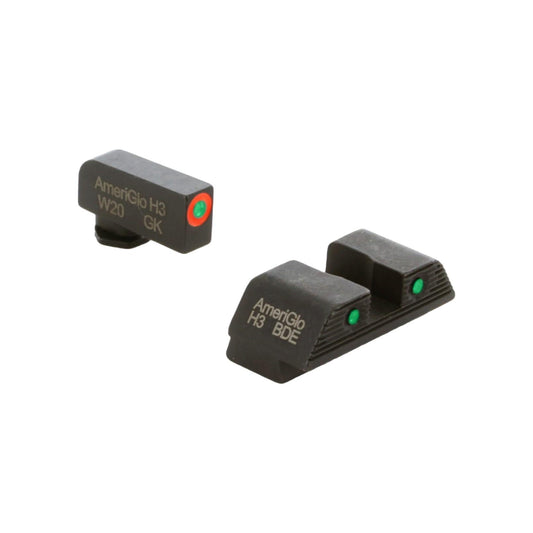 Ameriglo Night Sights Ameriglo Ameriglo Trooper Tritium Sight Set Green with Orange Front Green with Black Rear for Glock Gen 5