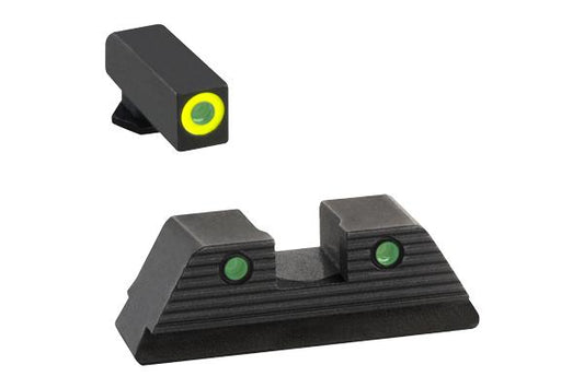 Ameriglo Night Sights Ameriglo Ameriglo Glock Trooper Night Sight Set MOS Compatible For Glock 1719 22 23 24 26 27 33 34 35 Gen 1-4