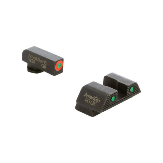 Ameriglo Night Sights Ameriglo Ameriglo Trooper Tritium Sight Set Green with Orange Front Green with Black Rear for Glock 42 43 43x 48