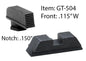 Ameriglo Gun Parts|Night Sights Ameriglo Ameriglo Defoor Performance Black Sight Set for Glock 17-39 / Front Width .115" / Rear Notch .150"