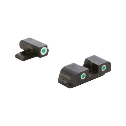 Ameriglo Night Sights Ameriglo Ameriglo Green Tritium With White Front Green Tritium With  White Rear 3 Dot Sight Hellcat Standard