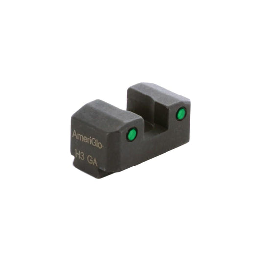 Ameriglo Night Sights Ameriglo Ameriglo Green Tritium 2-Dot Black Outlines .300in H Sq Notch Serrated Sight Hellcat OSP