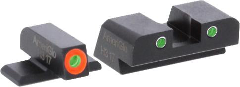 Ameriglo Night Sights Ameriglo Green Tritium Round Outline Orange/White for Sig #8 Height