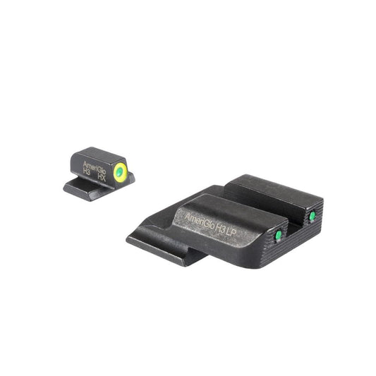 Ameriglo Night Sights Ameriglo Ameriglo Trooper Tritium Handgun Sight Set for S&W M&P (Excludes 22/.380/Shield/EZ/Pro) Green Rear Green with LumiGreen Front