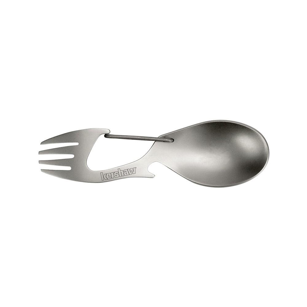 Kershaw Knives Utensils Kershaw Knives Kershaw Ration Camping Spoon & Fork Multi-tool (Clampack) - 4.6 in. Length