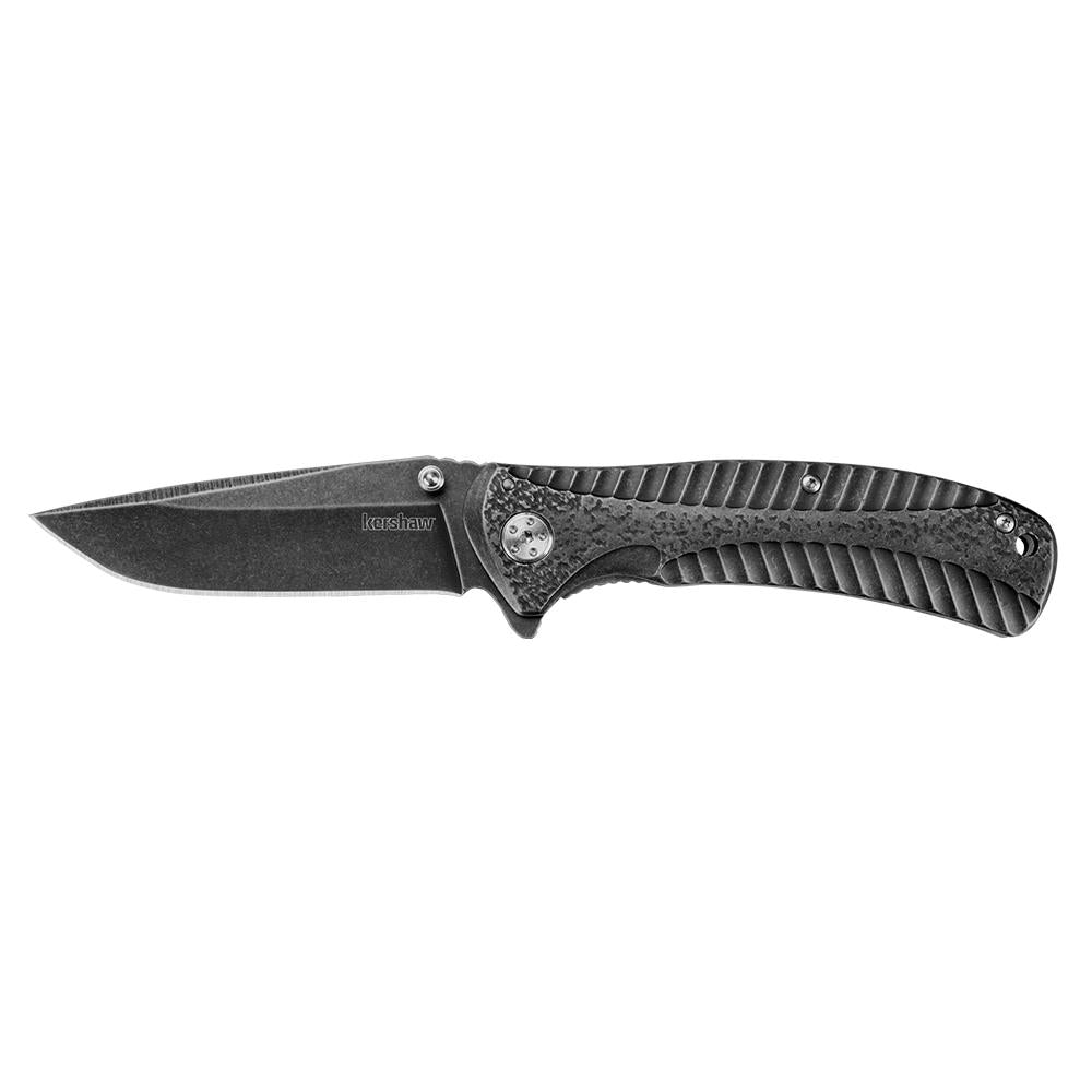 Kershaw Knives Knives &amp; Edged Tools|Knives Kershaw Knives Kershaw Starter Folding Knife 3-2/5" Drop Point Blade Blackwash