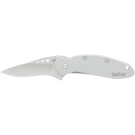 Kershaw Knives Knives &amp; Edged Tools|Knives Kershaw Knives Kershaw Ken Onion Scallion Folding Knife 2-2/5" Drop Point Blade Silver