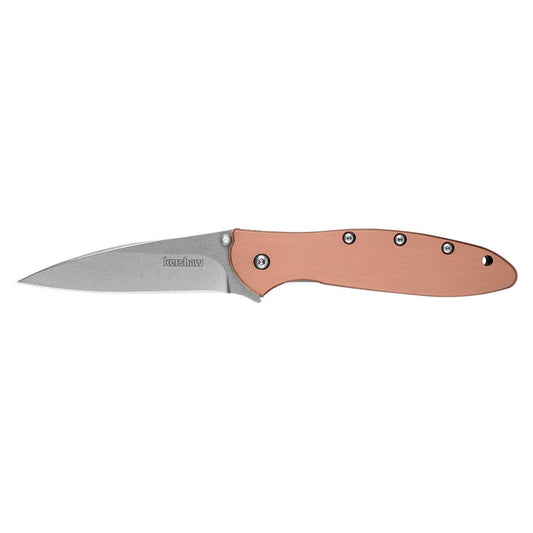 Kershaw Knives Knives &amp; Edged Tools|Knives Kershaw Knives Kershaw Leek Folding Knife 3" Drop Point Blade Copper