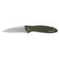 Kershaw Knives Knives &amp; Edged Tools|Knives Kershaw Knives Kershaw Leek Folding Knife 3" Drop Point Blade Olive