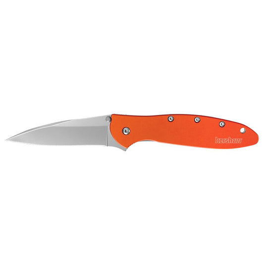 Kershaw Knives Knives &amp; Edged Tools|Knives Kershaw Knives Kershaw Leek Folding Knife 3" Drop Point Blade Orange