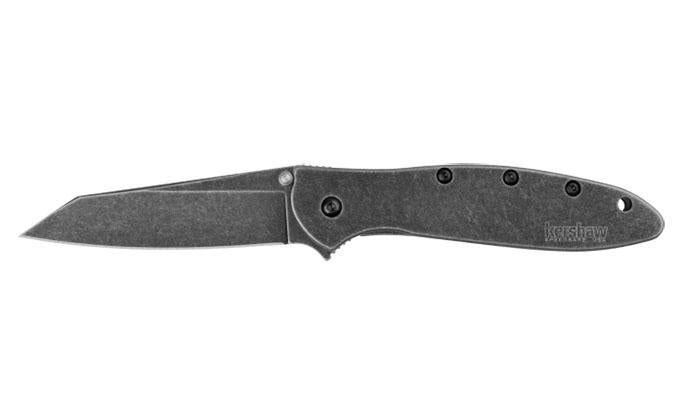 Kershaw Knives Knives &amp; Edged Tools|Knives Kershaw Knives Kershaw Random Leek Reverse Tanto Assisted Folding Knife (3" BlackWash)