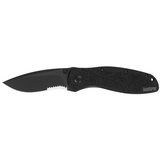 Kershaw Knives Knives &amp; Edged Tools|Knives Kershaw Knives Kershaw Blur Semi Serrated Folding Knife 3-2/5" Drop Point Blade Black
