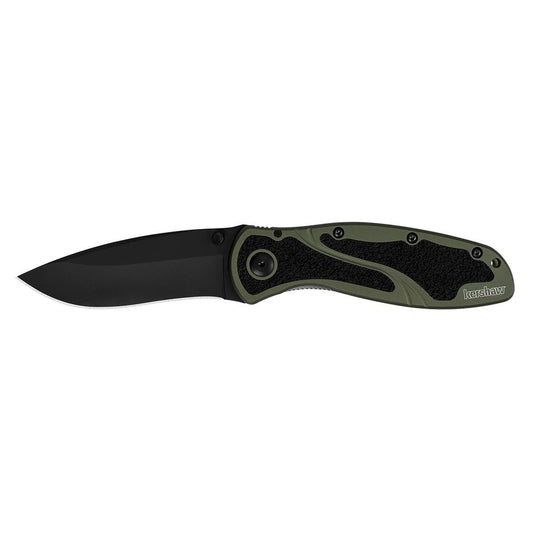 Kershaw Knives Knives &amp; Edged Tools|Knives Kershaw Knives Kershaw Blur Folding Knife 3-2/5" Drop Point Blade Olive Drab