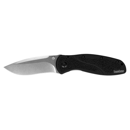 Kershaw Knives Knives &amp; Edged Tools|Knives Kershaw Knives Kershaw Blur Folding Knife 3-2/5" Stonewashed Drop Point Blade Black