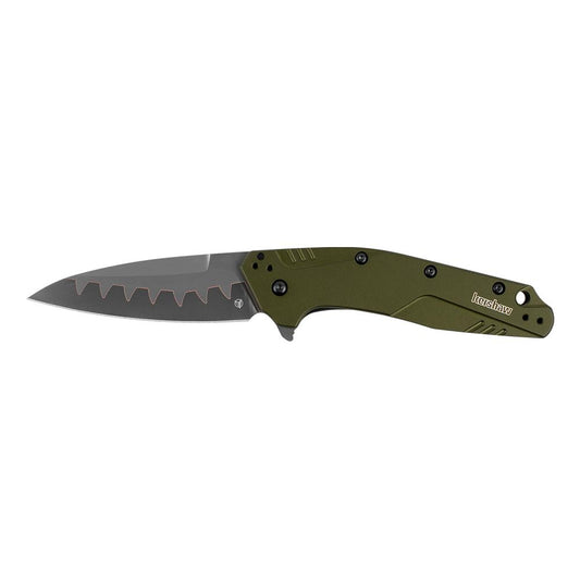 Kershaw Knives Knives &amp; Edged Tools|Knives Kershaw Knives Kershaw Dividend Folding Knife 3" Drop Point Blade Olive