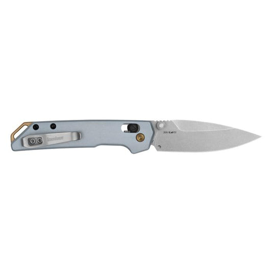 Kershaw Knives Knives Kershaw Knives Kershaw Mini Iridium Folding Knife 3" Spear Point Blade Ice Blue