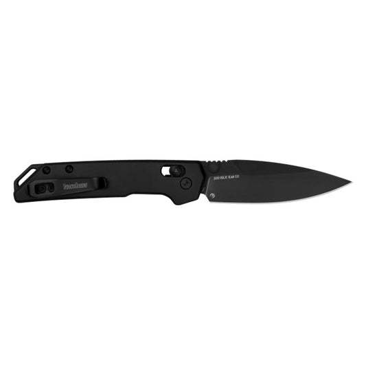 Kershaw Knives Knives &amp; Edged Tools Kershaw Knives Kershaw Mini Iridium Folding Knife 3" Spear Point Blade Black