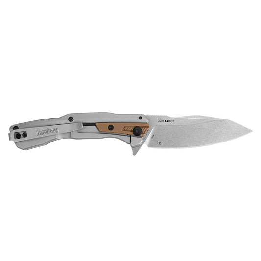 Kershaw Knives Knives &amp; Edged Tools|Knives Kershaw Knives Kershaw Endgame Folding Knife 3-1/4" Spear Point Blade Bronze Silver