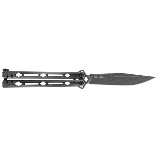 Kershaw Knives Knives &amp; Edged Tools|Knives Kershaw Knives Kershaw Lucha Folding Knife 4-3/5" Drop Point Blade Blackwash
