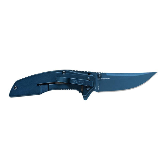 Kershaw Knives Knives &amp; Edged Tools|Knives Kershaw Knives Kershaw Outright Folding Knife 3" Trailing Point Blade Blue Black