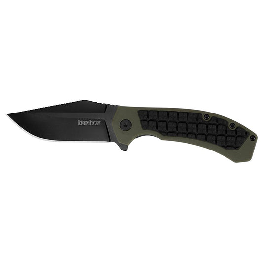 Kershaw Knives Knives &amp; Edged Tools|Knives Kershaw Knives Kershaw Faultline Folder Knife 3" Drop Point Blade Olive