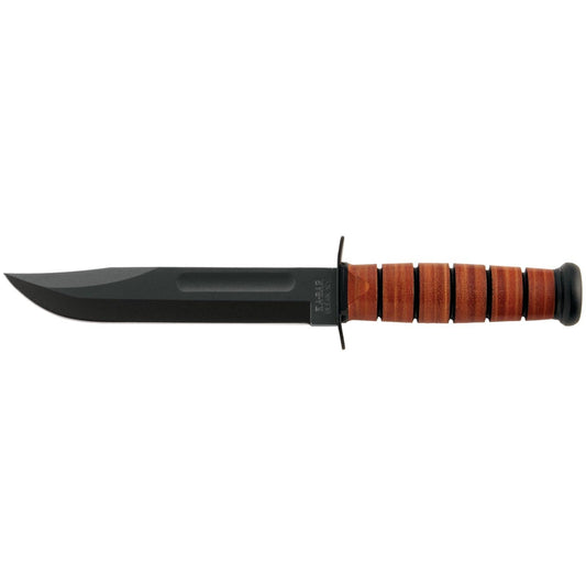 Ka-Bar Knives Knives &amp; Edged Tools Ka-Bar Knives  Ka-Bar Ka-Bar USMC Fixed Knife 7" Clip Point Blade Brown with Sheath
