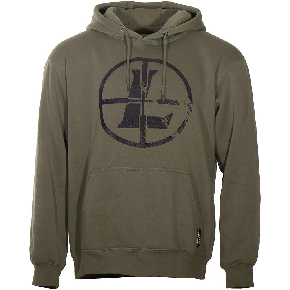 Leupold Hoodies &amp; Sweatshirts Leupold  Leupold Distressed Reticle Hoodie Ash Green 2XL