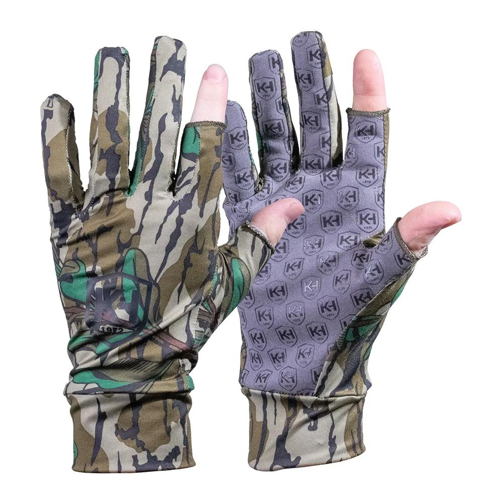Moultrie Gloves Moultrie Knight & Hale Run N' Gun Gloves One Size Mossy Oak Greenleaf