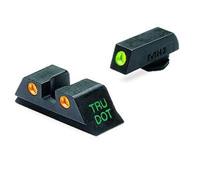 Meprolight Sights Night Sights Meprolight Sights Meprolight Tru-Dot Night Sight Set - Glock 9mm .357 Sig 40 S&W .45 GAP Fixed Set Green/Orange