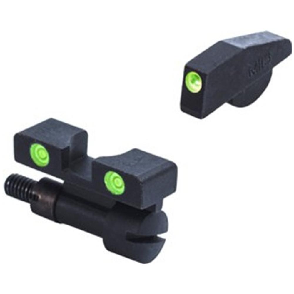 Meprolight Sights Night Sights Meprolight Sights Meprolight Tru-Dot Self Illuminated Adjustable Pistol Sight Green Front Green Rear