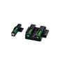 Hiviz Optics|Fiber Optic Sights Hiviz HIVIZ LiteWave H3 sight Green LitePipe/White front ring fits S&W Shield models