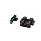 Hiviz Optics|Fiber Optic Sights Hiviz HIVIZ LiteWave H3 sight Orange/Green LitePipe/White front ring fits S&W Shield models
