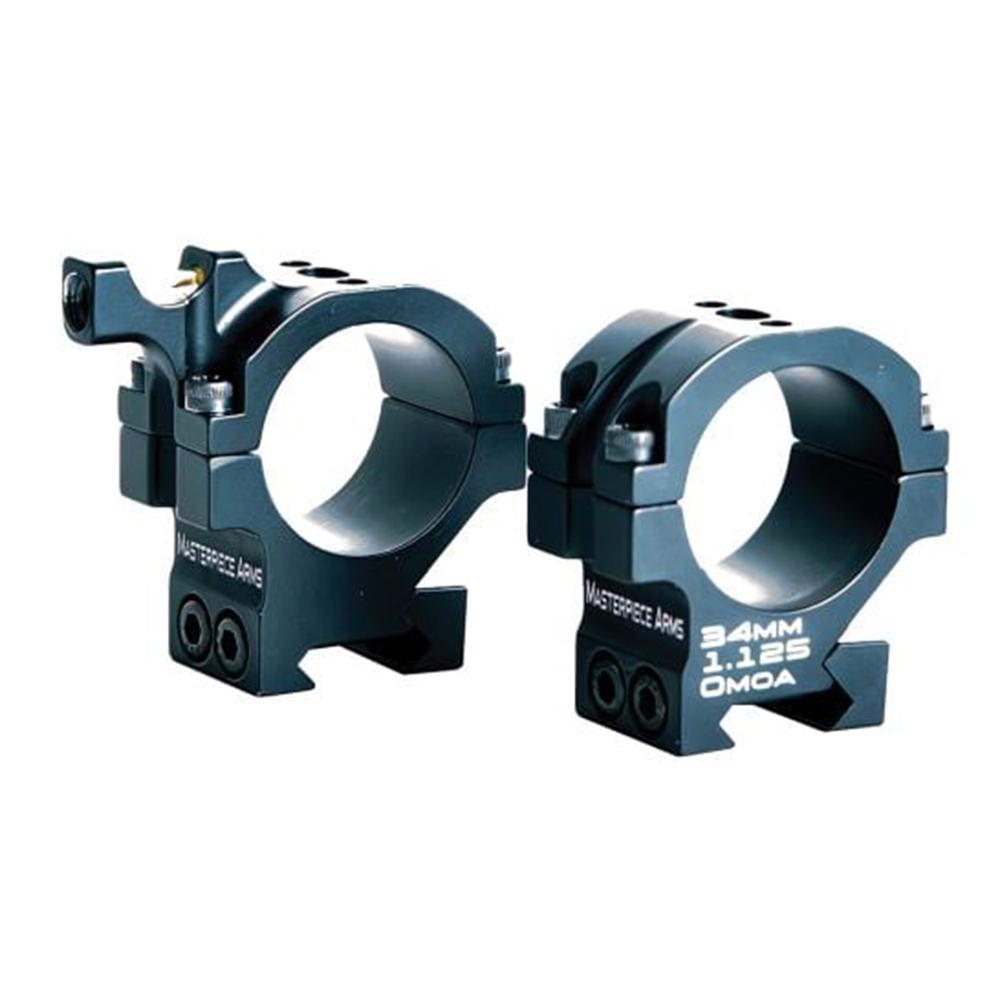 Masterpiece Arms Scope Rings Masterpiece Arms MPA Precision Machined Scope Rings 34mm Med 1.06" Black