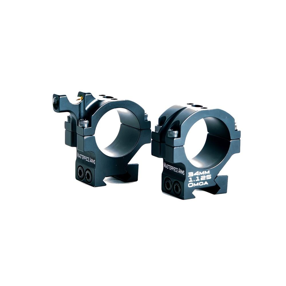 Masterpiece Arms Scope Rings Masterpiece Arms Masterpiece Arms BA Rings 34mm 1.25" Black
