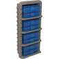 MTM Ammo Boxes MTM AR9M Ammo Rack with 8 P50-9M-24 Ammo Boxes Clear Blue and Dark Earth