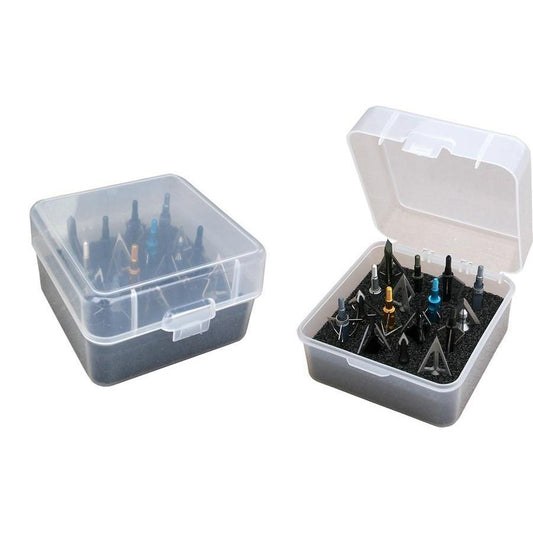 MTM Broadheads Field &amp; Specialty Points|Archery Accessories MTM Broadhead Storage Box Clear