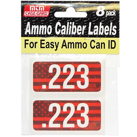 MTM Ammo Boxes MTM Ammo Caliber Labels 223 Rem Red 8/ct