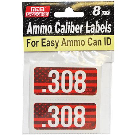 MTM Ammo Boxes MTM Ammo Caliber Labels .308 Red 8/ct