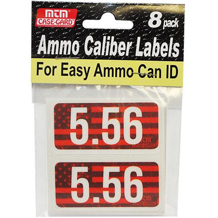 MTM Ammo Boxes MTM Ammo Caliber Labels 5.56 Red 8/ct