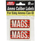 MTM Ammo Boxes MTM Ammo Caliber Labels MAGS Red 8/ct
