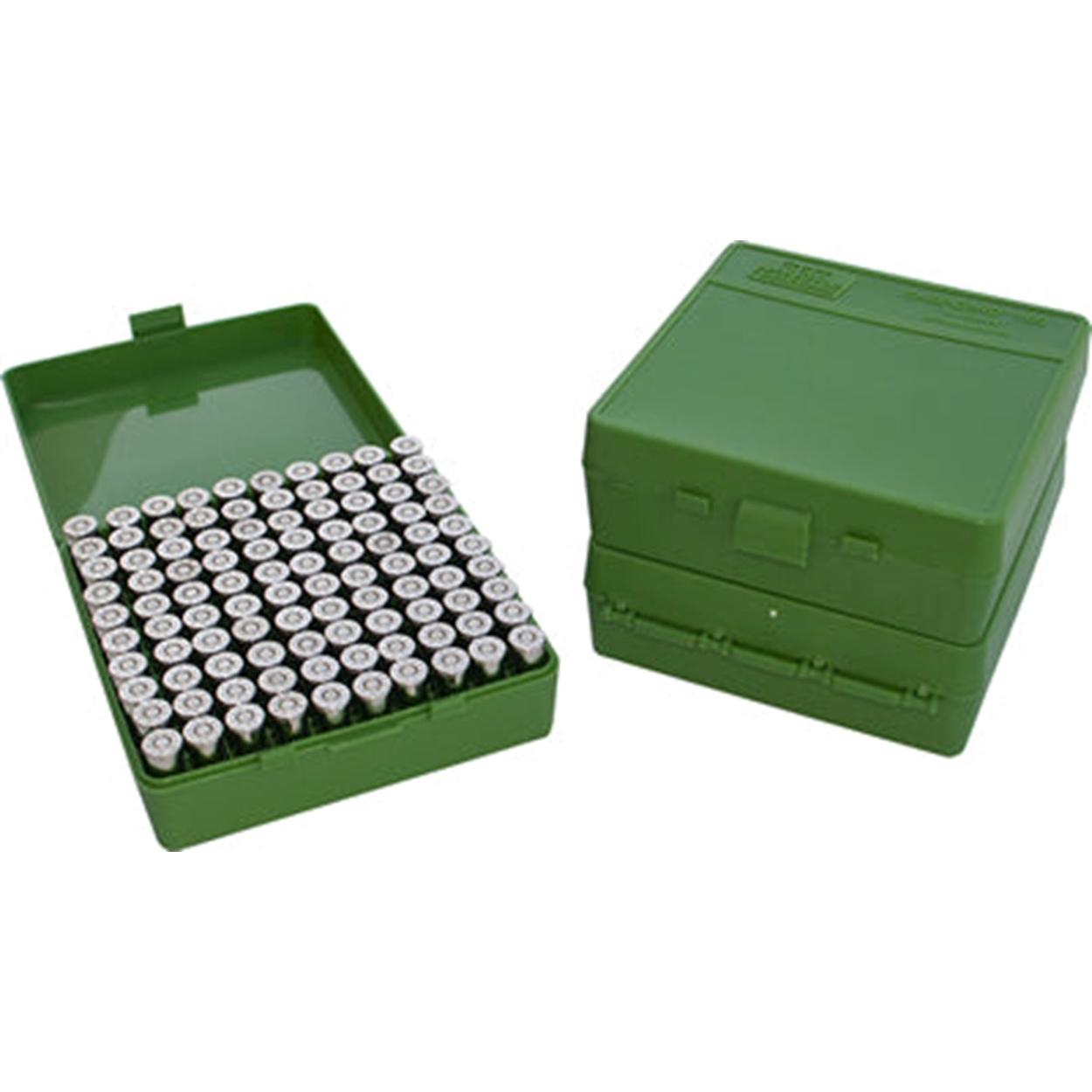 MTM Ammo Boxes MTM P-100-45 Flip-Top Ammo Box 40 10mm 45 ACP 100 Rounds Green