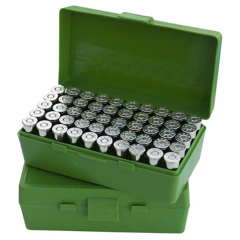 MTM Ammo Boxes MTM Case Guard P-50 Series Handgun Ammo Box .38/.357 50 Rounds Green