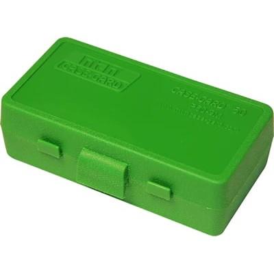MTM Ammo Boxes MTM Case Guard P-50 Series Handgun Ammo Box for 44/41/45 Mag 50 Rounds Green