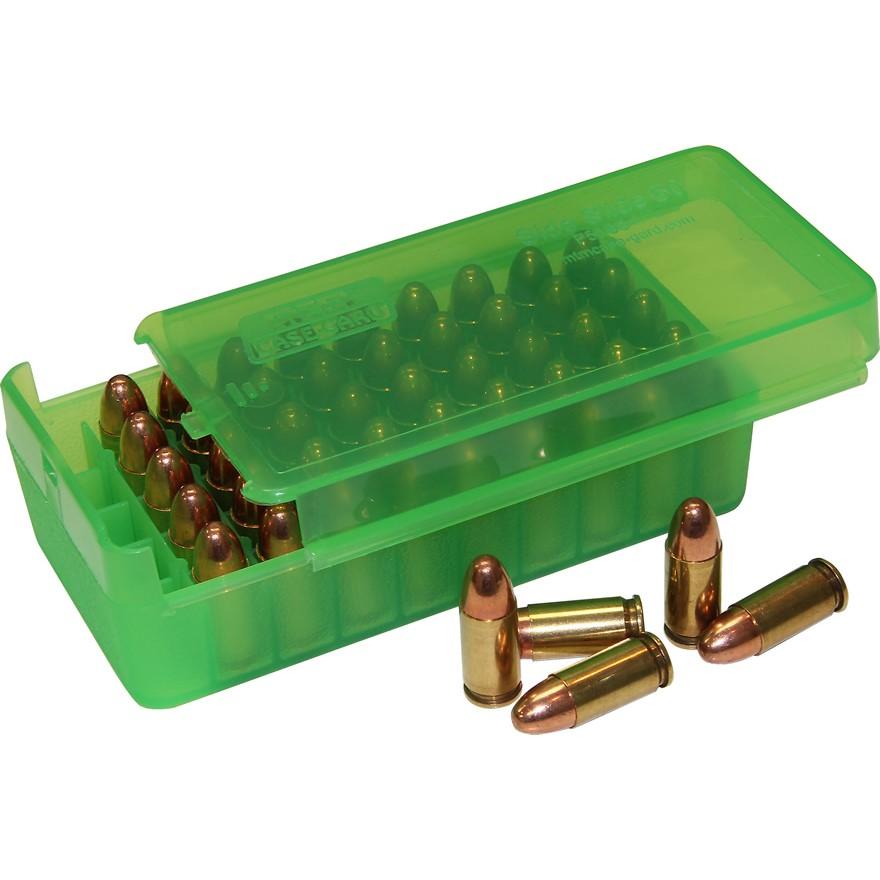 MTM Ammo Boxes MTM Side Slide Handgun Ammo Box 45 ACP Clear Green