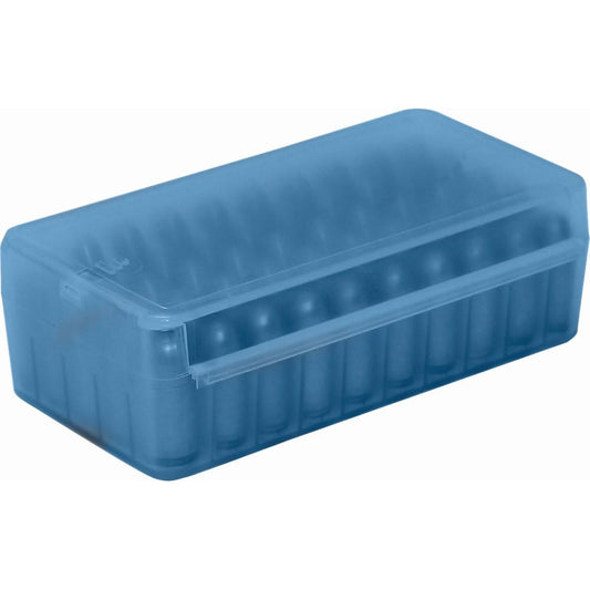 MTM Ammo Boxes MTM Side Slide Handgun Ammo Box 9mm Luger Clear Blue