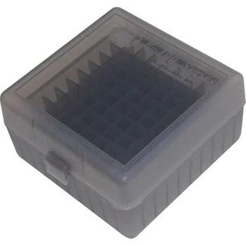 MTM Ammo Boxes MTM Flip-Top Ammo Box 100 Rounds 223/204 Ruger/6x47 Clear Smoke