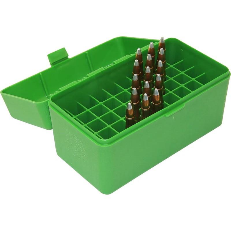 MTM Ammo Boxes MTM Case-Gard R-50 Series Rifle Ammo Box 223/.270 WSSM/.460/500 S&W 50 Rounds Green