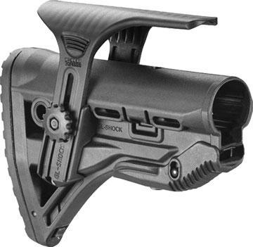 FAB DEFENSE Chassis &amp; Stocks FAB DEFENSE Mako Group Recoil-Reducing M4/AR-15 Stock with Adjustable cheekpiece