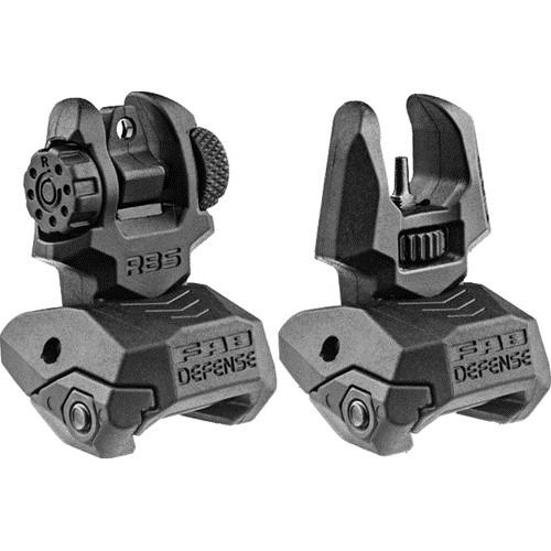 FAB DEFENSE Rifle Sights Fab Defense AR Flip-up Sights Front and Rear Black