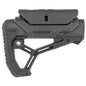 FAB DEFENSE Chassis &amp; Stocks Fab Defense GL-CORE CP Buttstock with Adjustable Cheek-Rest for Milspec and Commercial Tubes Black